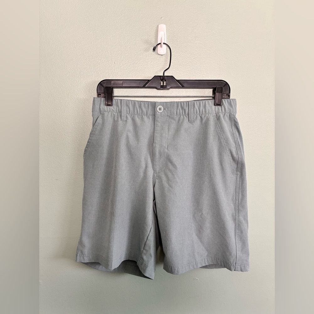 Swannies Golf Shorts Men 32 Light Blue Flat Front Beach Casual Quick Dry